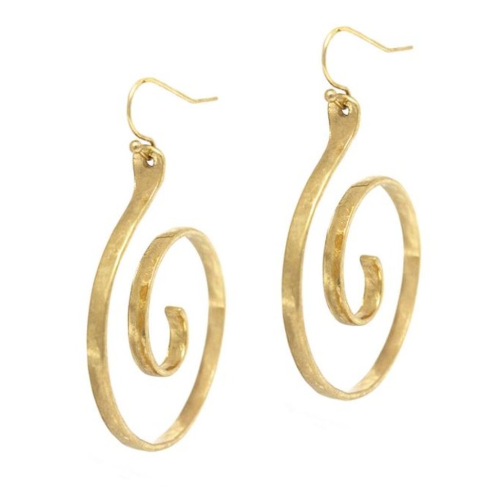 Gold Spiral Earrings!! Beautiful!!!!